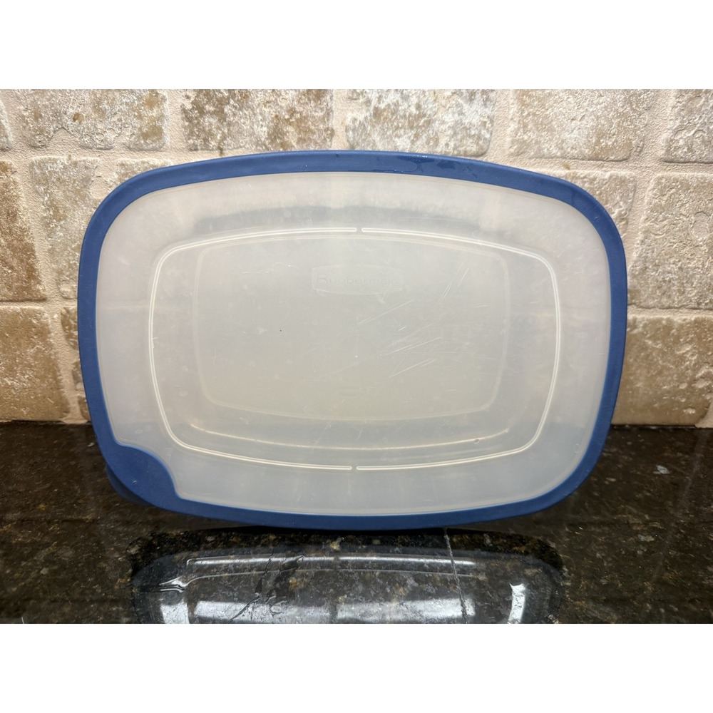 Vintage Rubbermaid 1.1 Gallon Servin Saver E Blue Rim Lid 4.0L